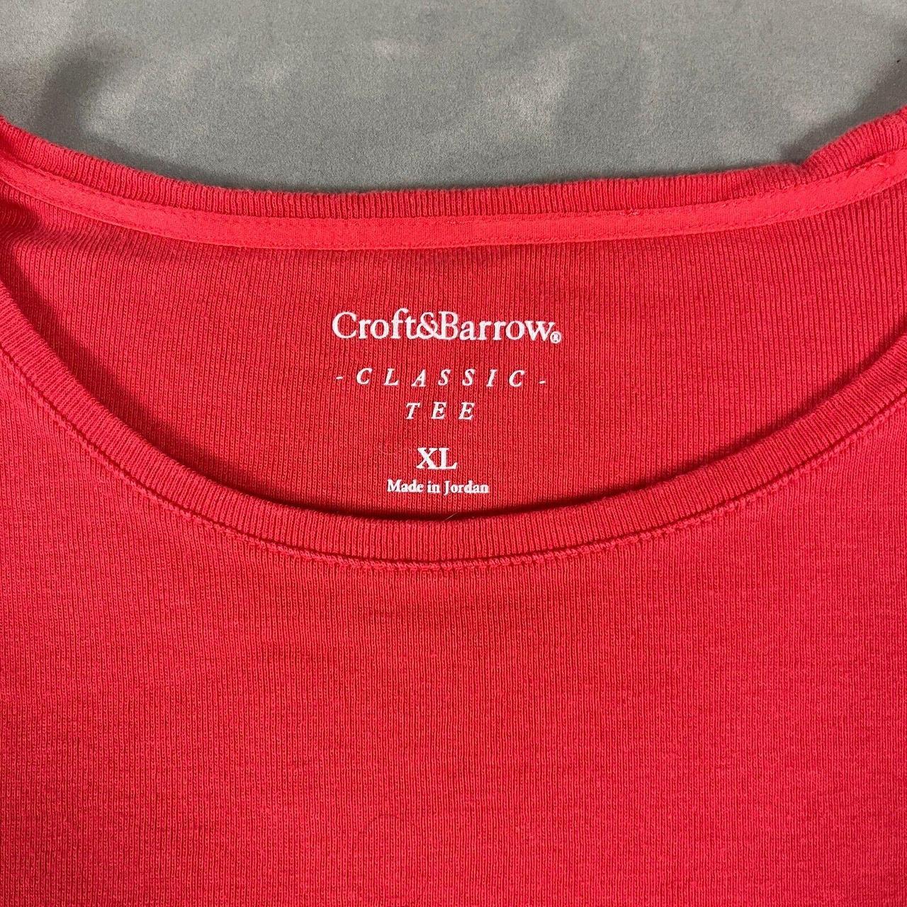 Croft & Barrow Classic Tee Women's XL Red Short... - Depop