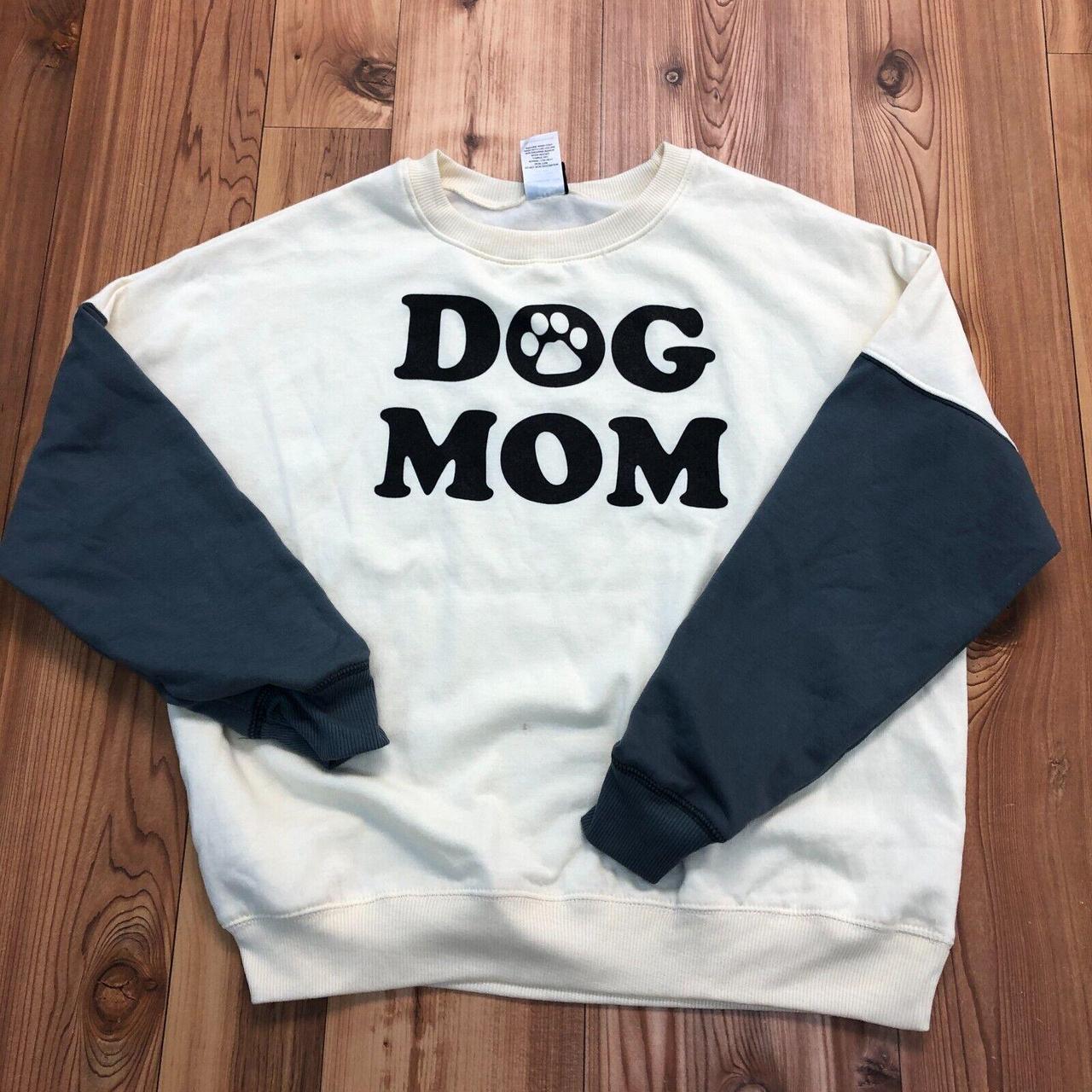 Modern Lux White Polyester Blend Dog Mom Long Sleeve... - Depop