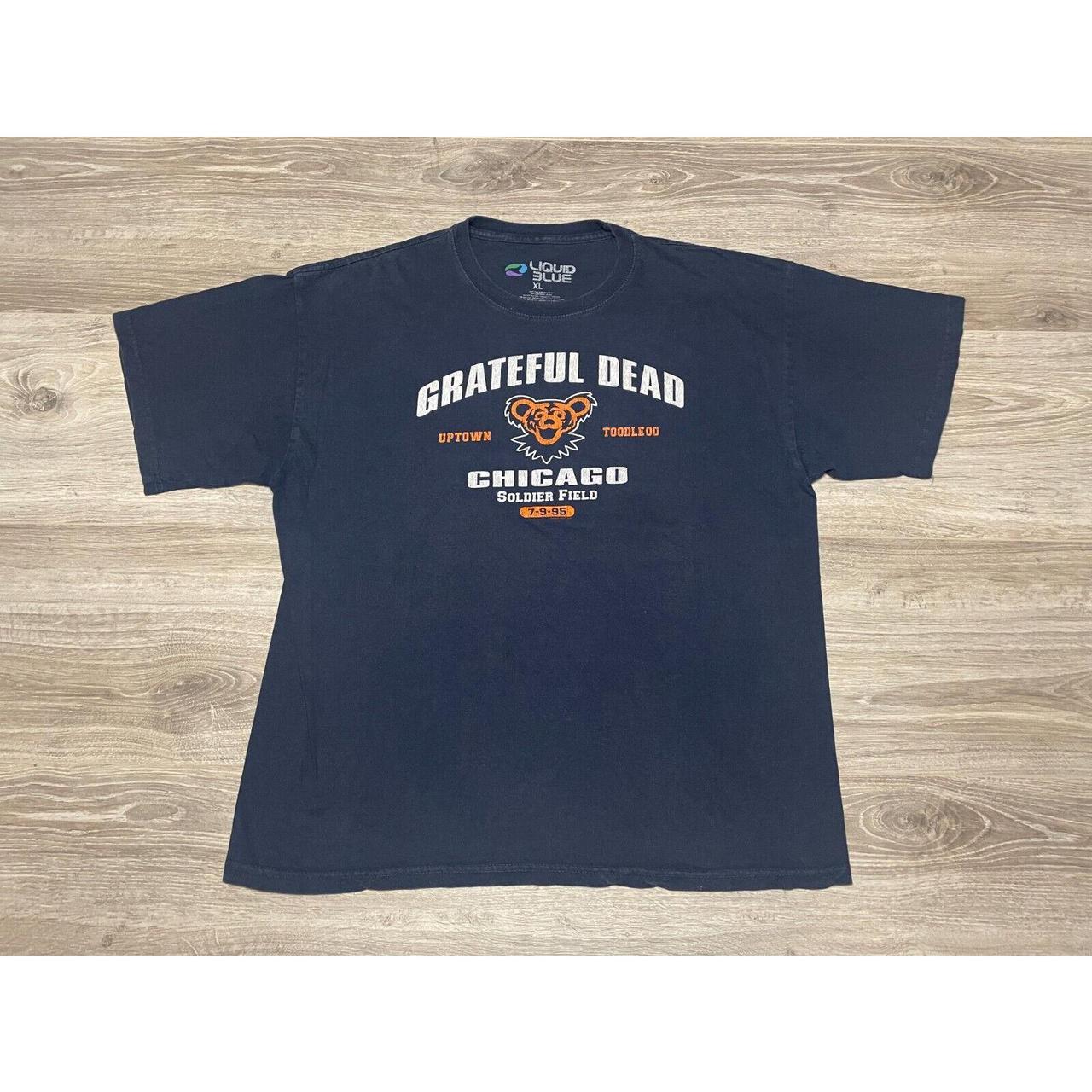 Navy Grateful Dead Chicago soldier field - Depop