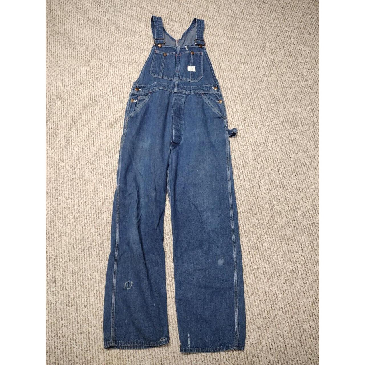 Vintage 90s Big Mac Bib Overalls Blue Denim... - Depop