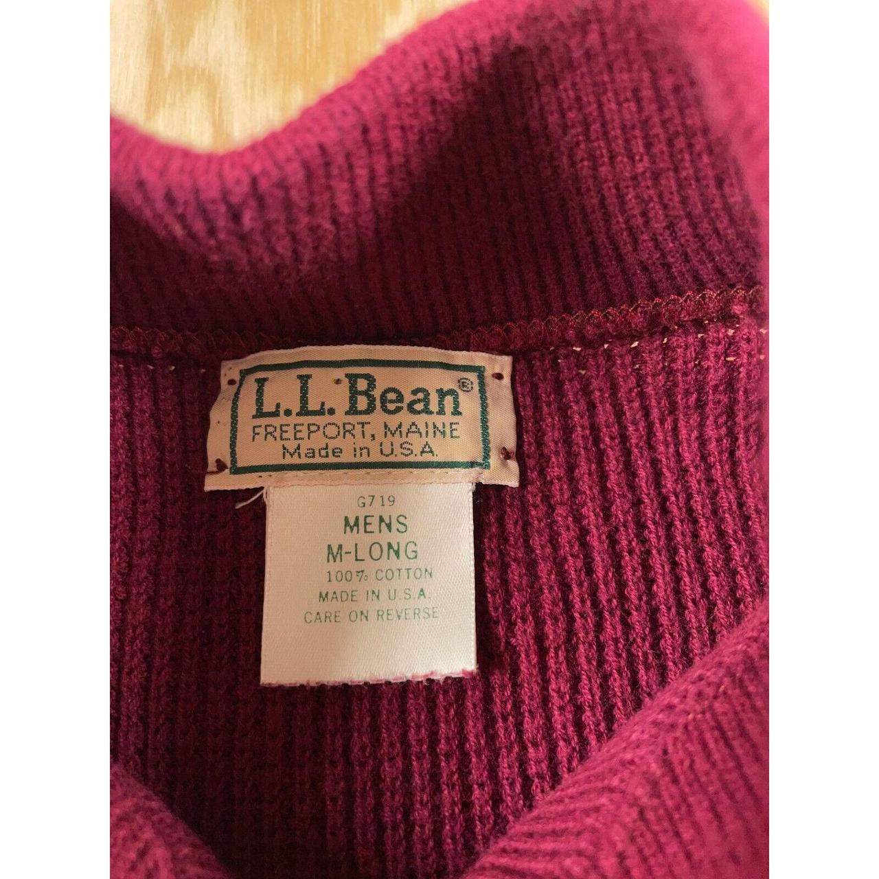 VTG L.L. Bean Henley Fisherman Sweater Adult Medium... - Depop