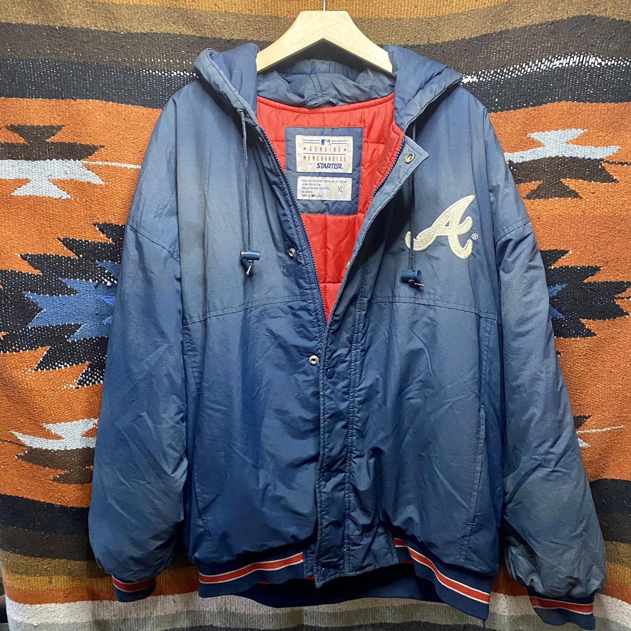 Vintage Men's Puffer Jacket - Navy - XL