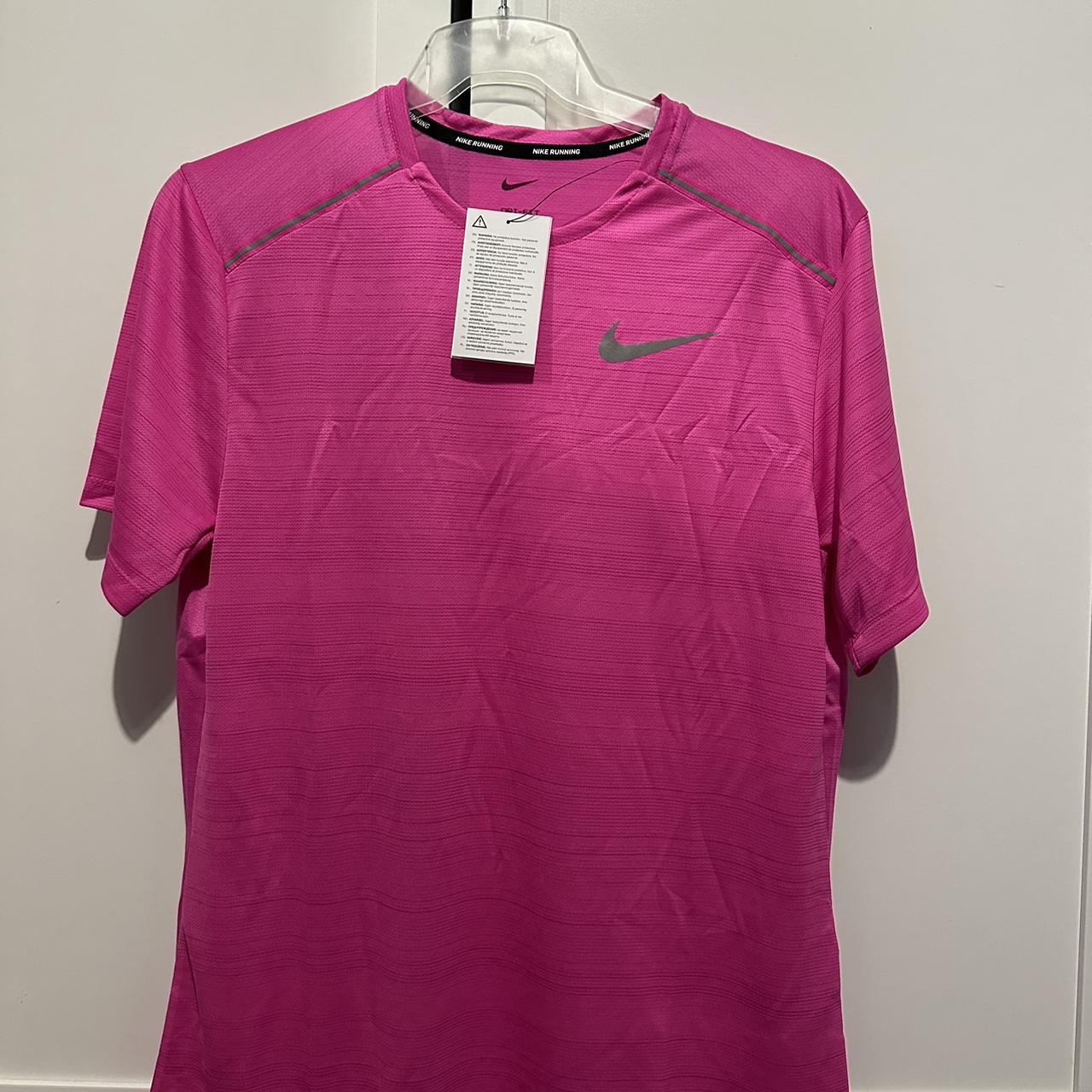 Mens pink sale nike top