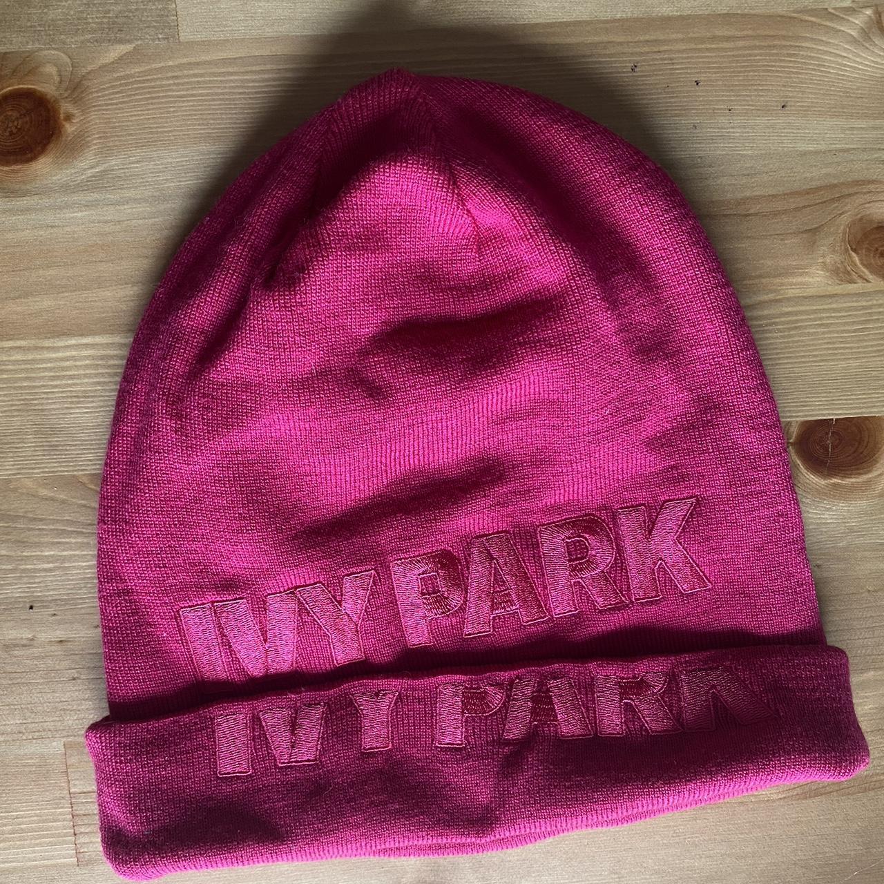 ivy park pink beanie