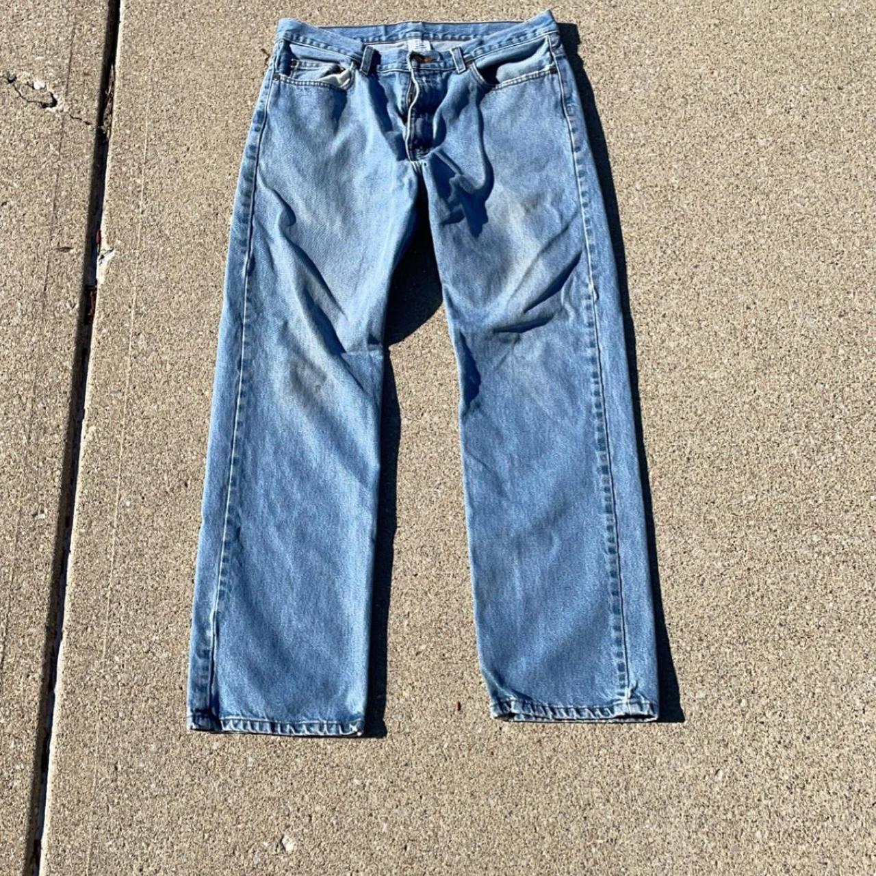 Baggy wranglers Light blue wash 9004 - Depop