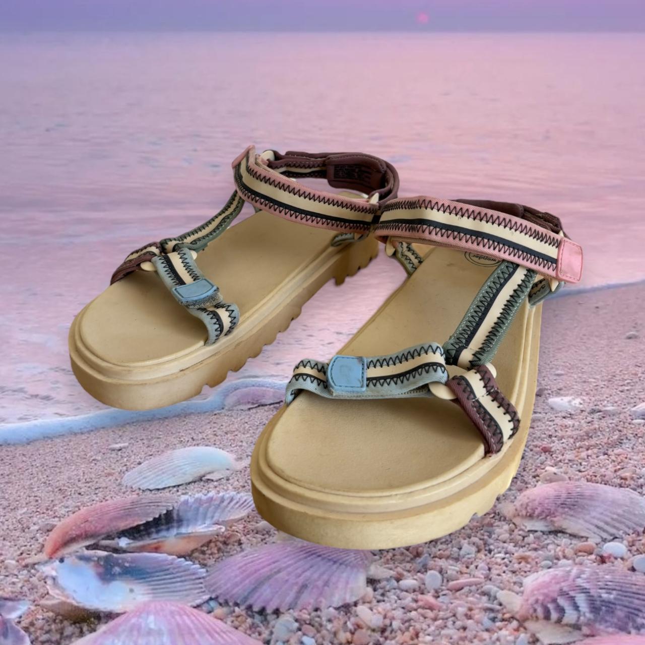 Wonder Nation gladiator sandals in pink, blue Depop