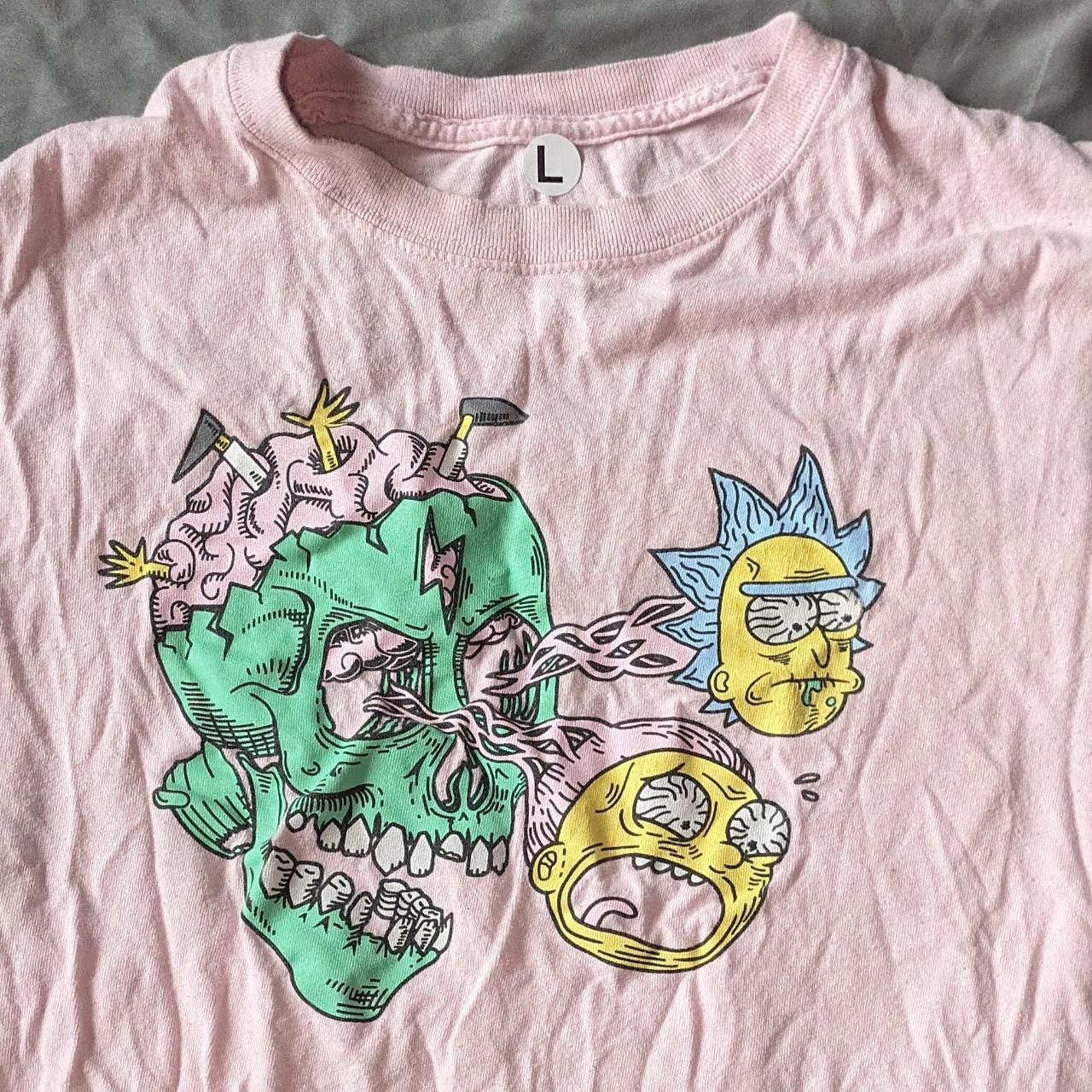 psychedelic pink rick and morty - Depop