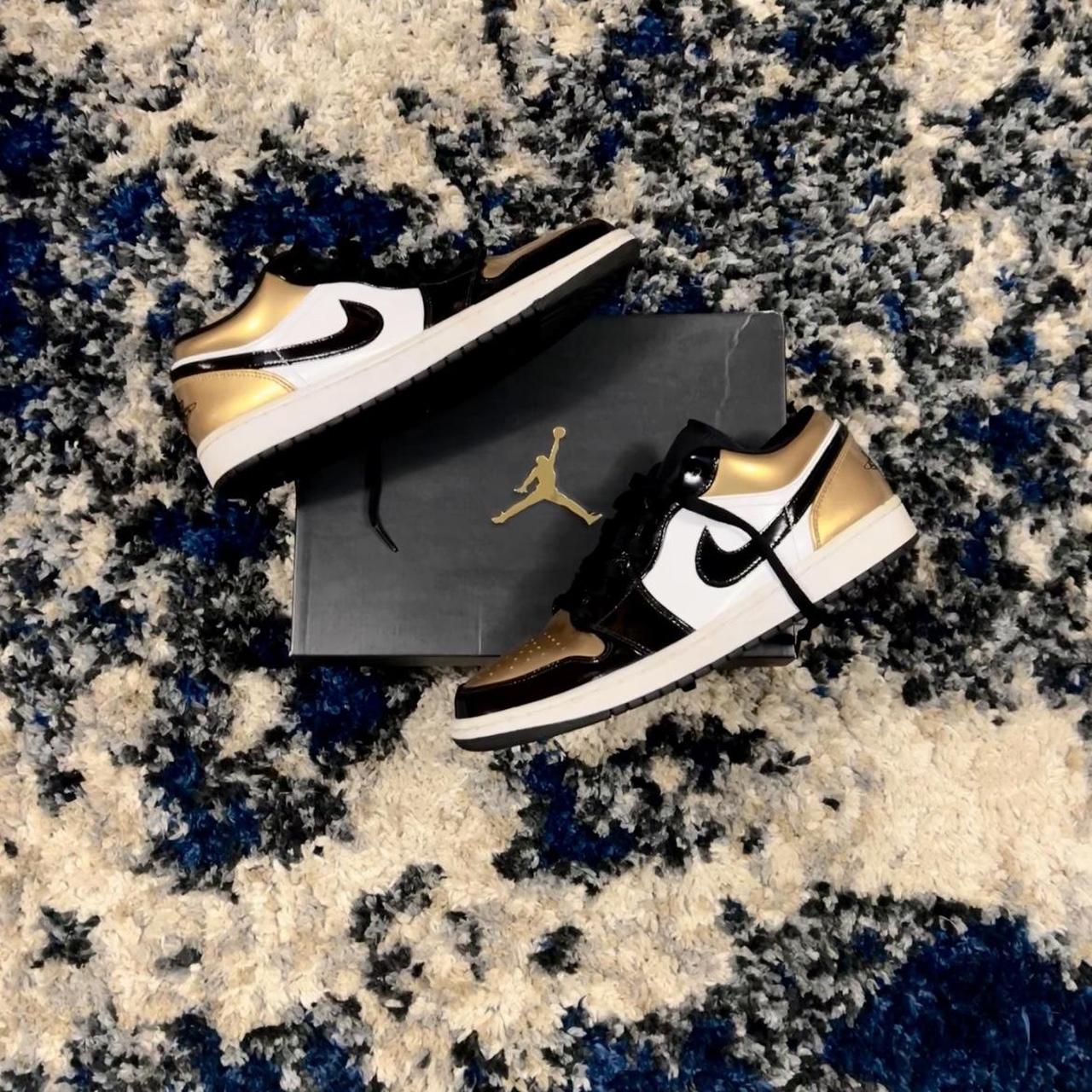 jordan 1 gold black and white