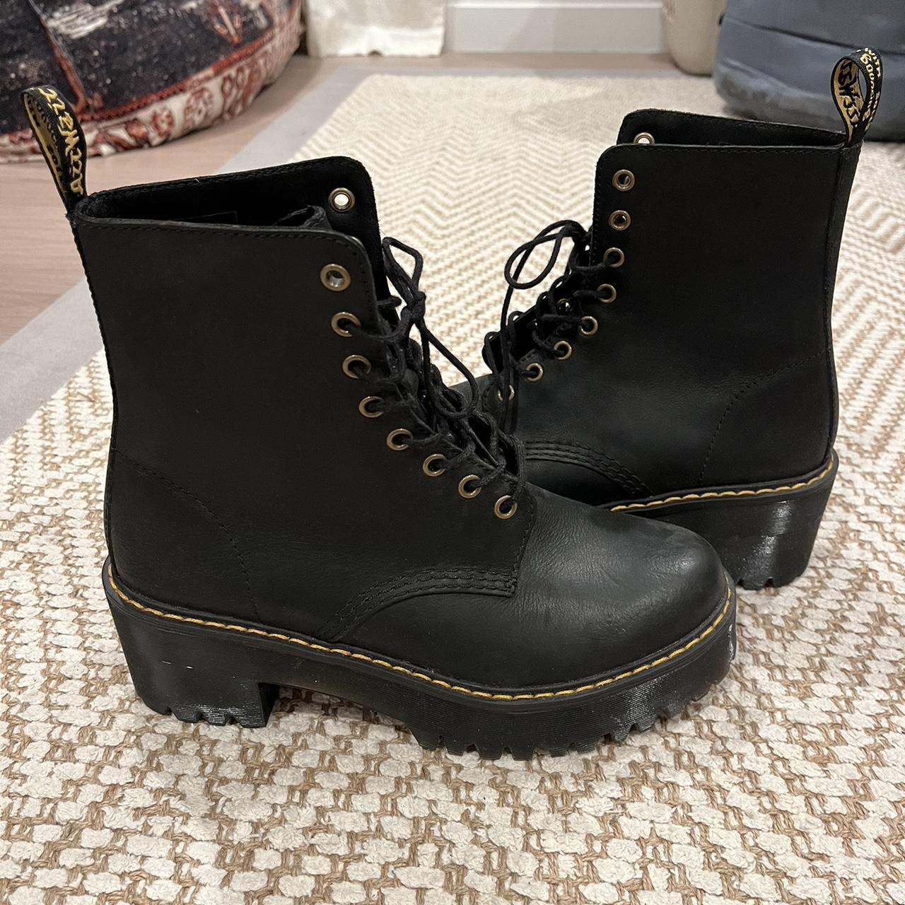 black platform doc martens