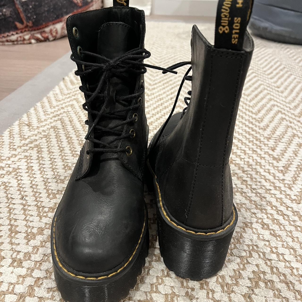black platform doc martens