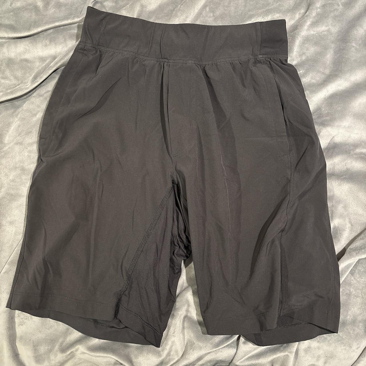 black Lululemon shorts men’s small has compression... - Depop