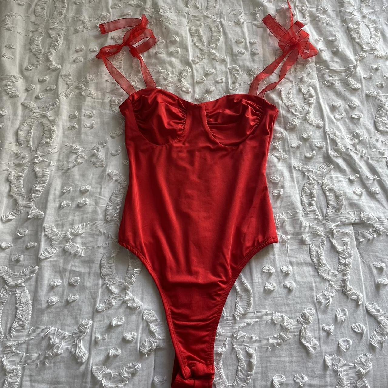 Red princess Polly bodysuit Size 2 Worn once at... - Depop