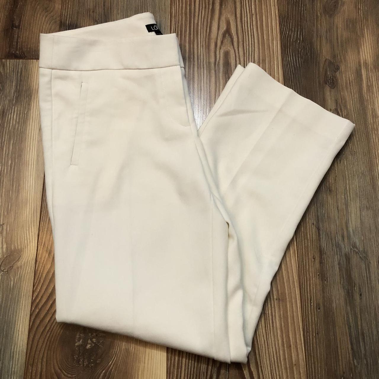 White Ann Taylor Loft ladies pants Size 4 Made in - Depop