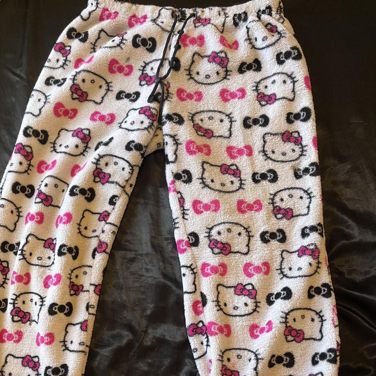 Hello Kitty Women's White and Pink Joggers-tracksuits | Depop