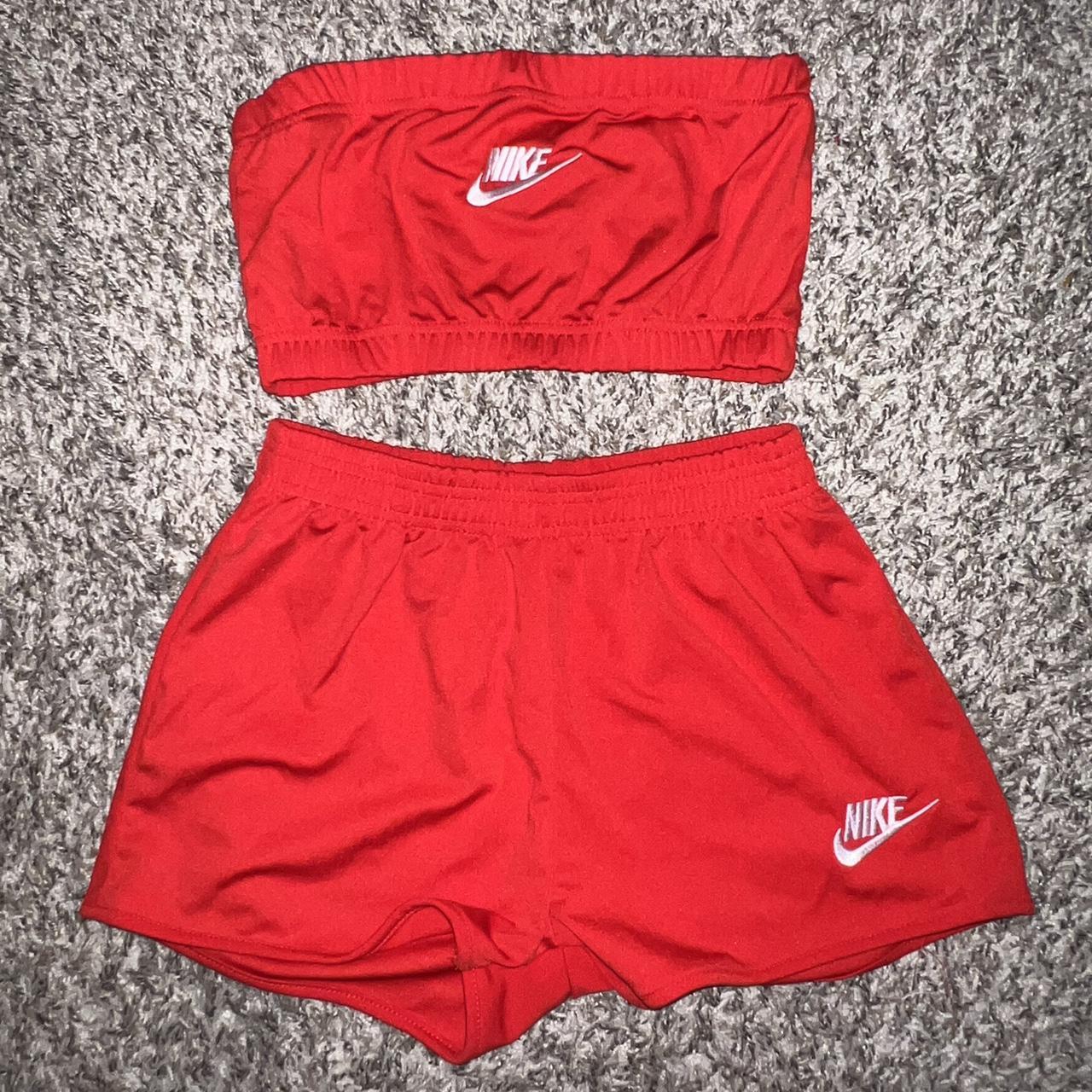 Nike Women's Red Shorts Depop