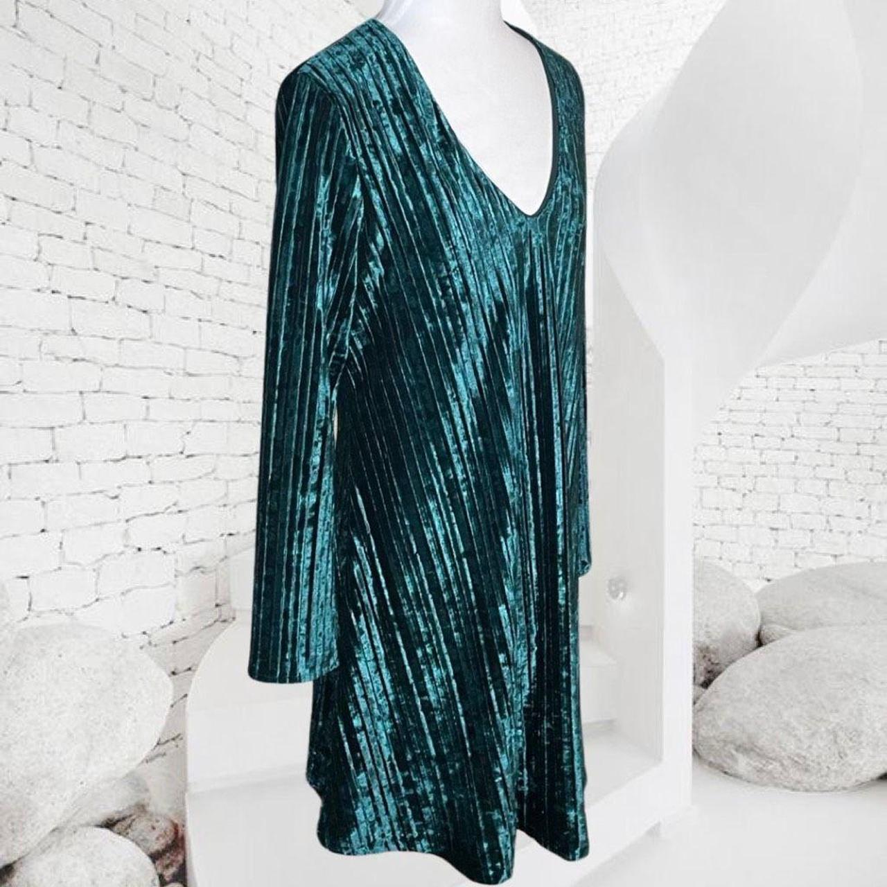 Chetta B Green Dress Women 14 Velvet Mini Bell... - Depop