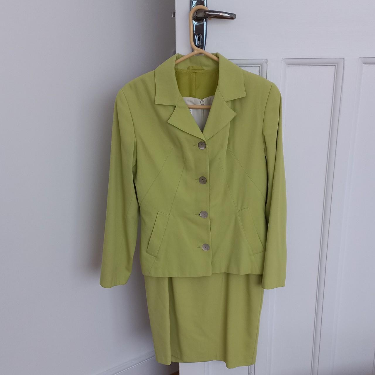 Lime green and cream dress suit. Fully lined from... - Depop