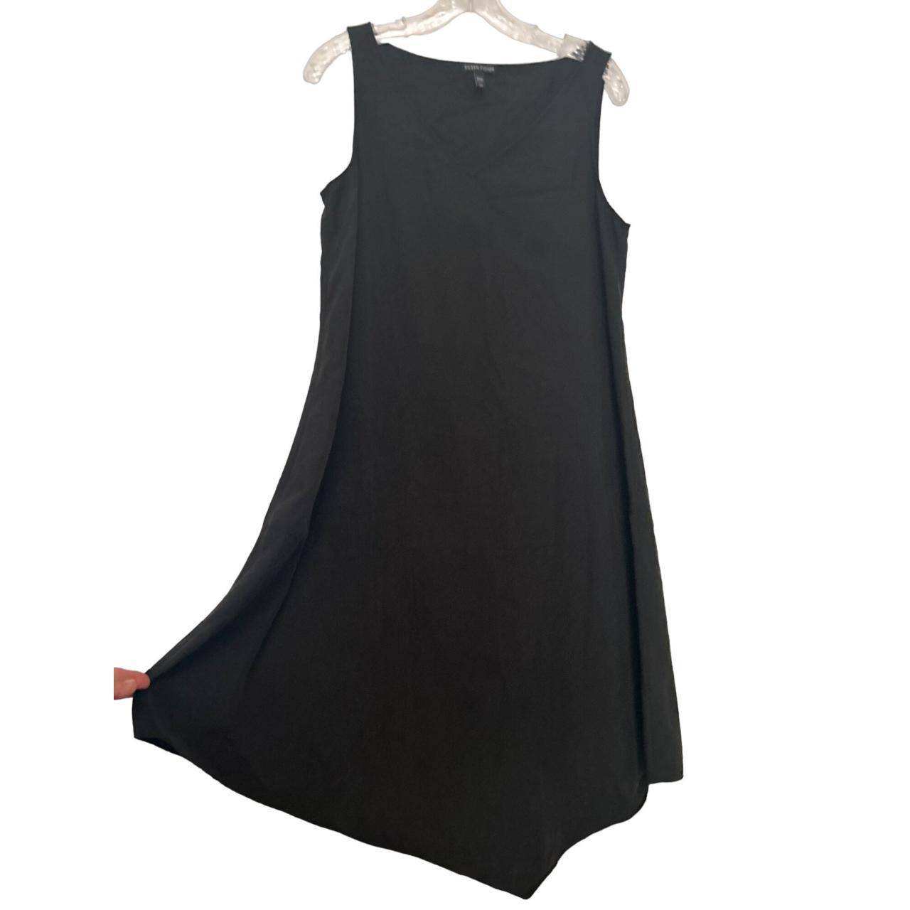 Amazing Eileen Fisher a line dress with v neckline