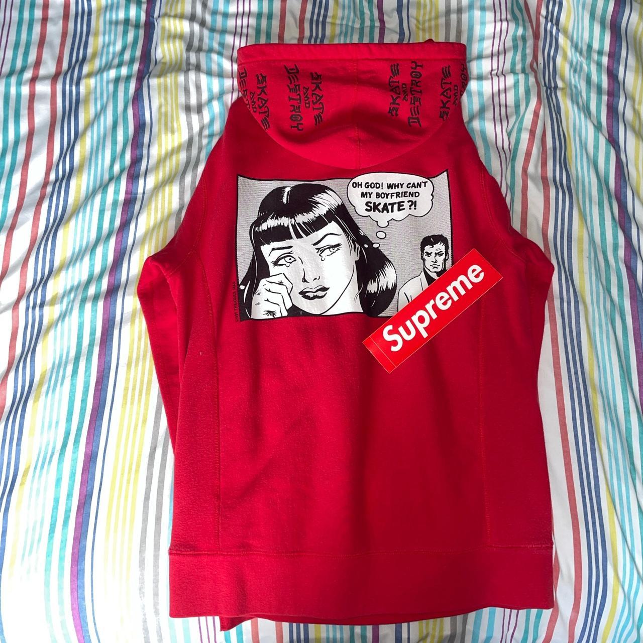 Ppsnabha Red Supreme Hoodie Lv Thrasher Sweater Ppsnabha Thrasher