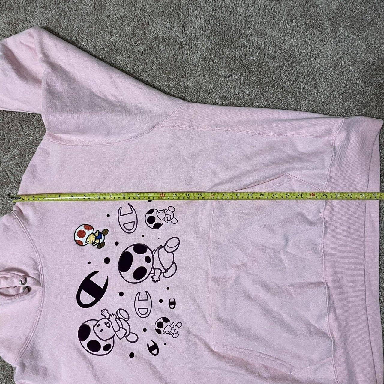 Champion x super mario discount bros toad light pink hoodie