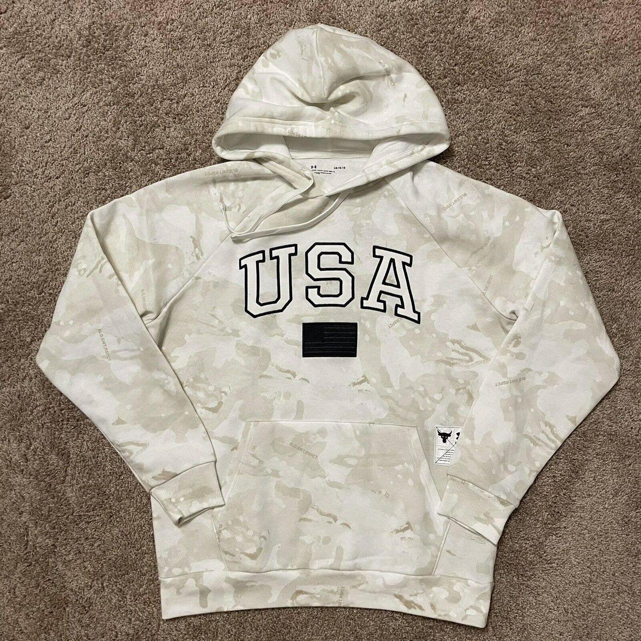 Under armour men's project rock online veteran's day camo pullover hoodie