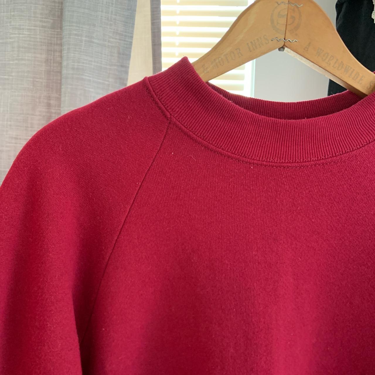 Fruit of the Loom Men's Burgundy Sweatshirt | Depop