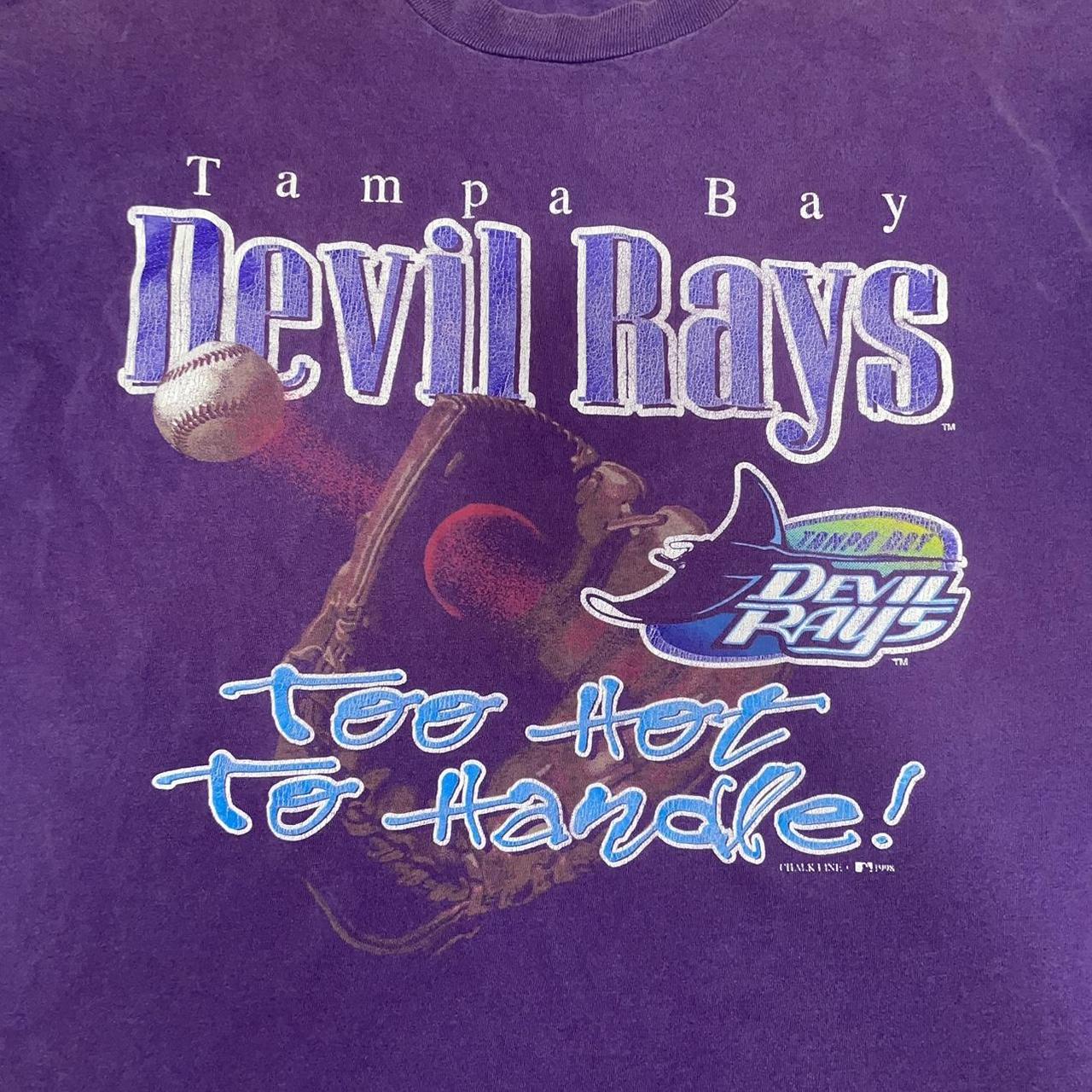 1997 Tampa Bay Devil Rays old logo henley style - Depop