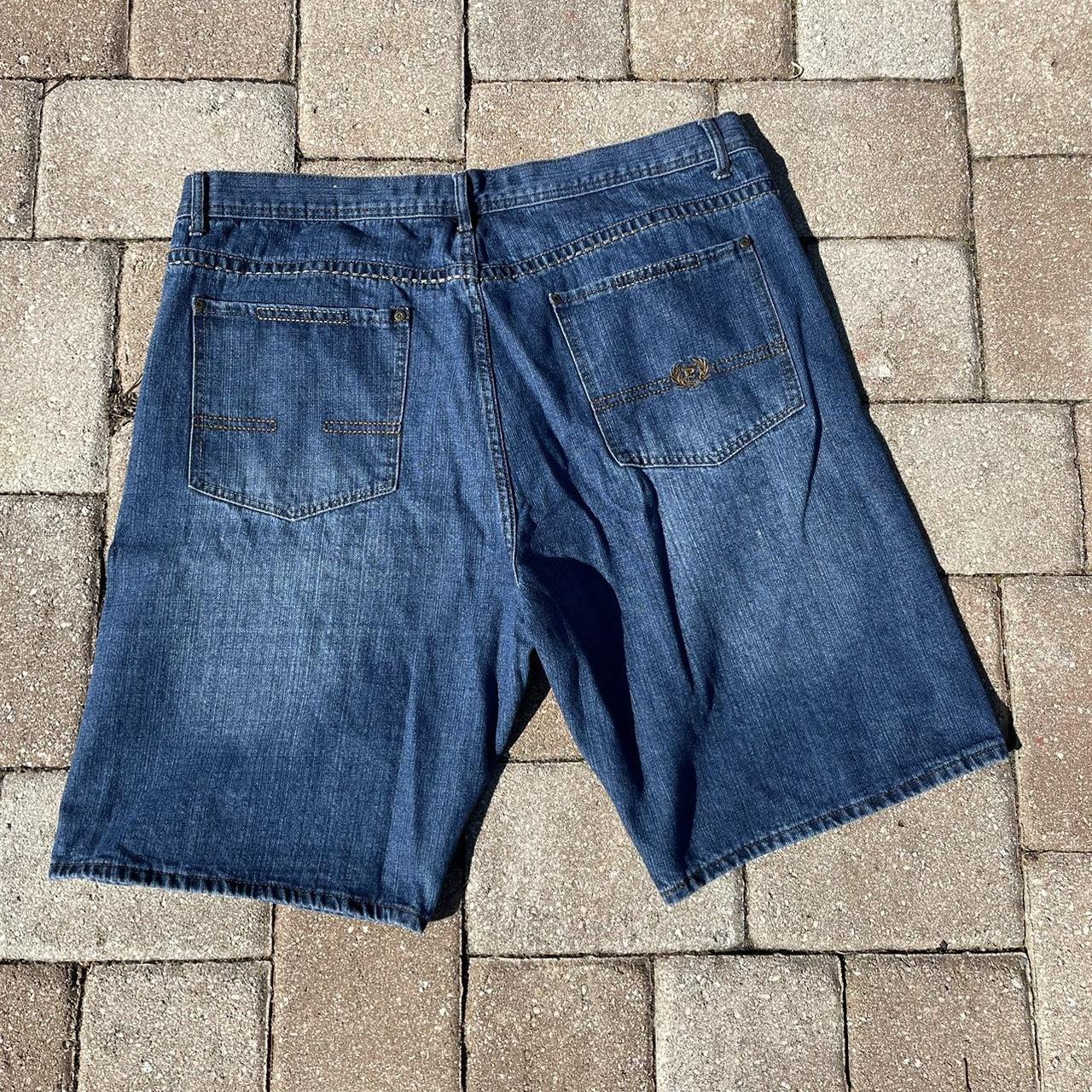 vintage y2k Phat Farm jean shorts BAGGIEST JORTS... - Depop