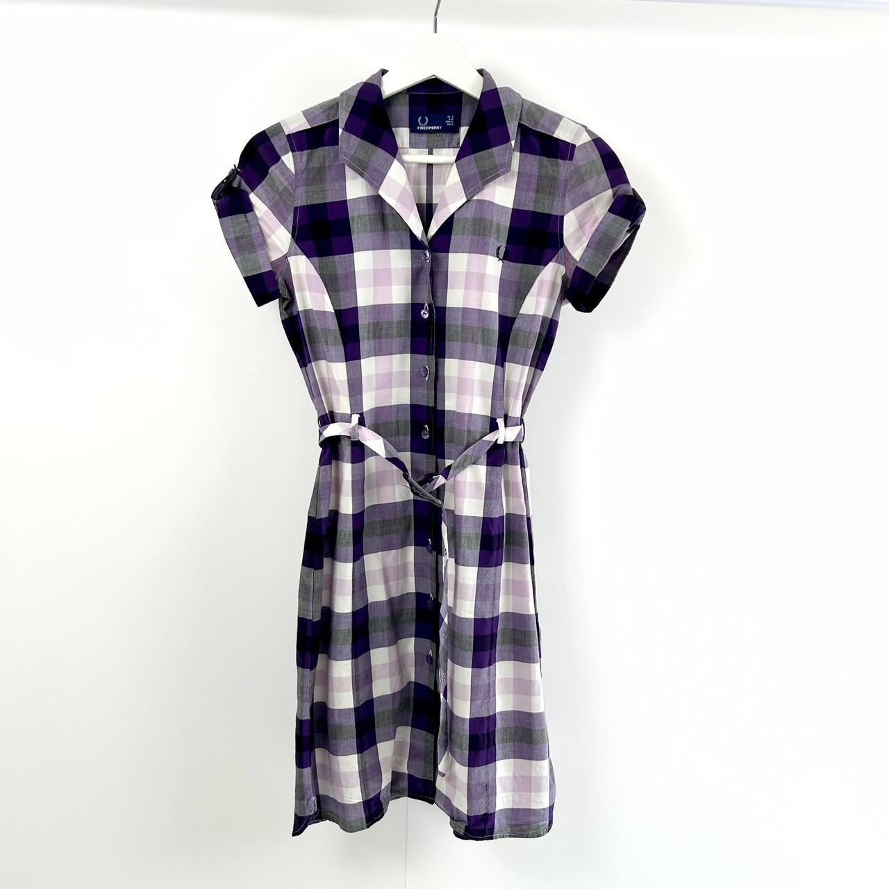 Fred perry gingham shirt dress best sale