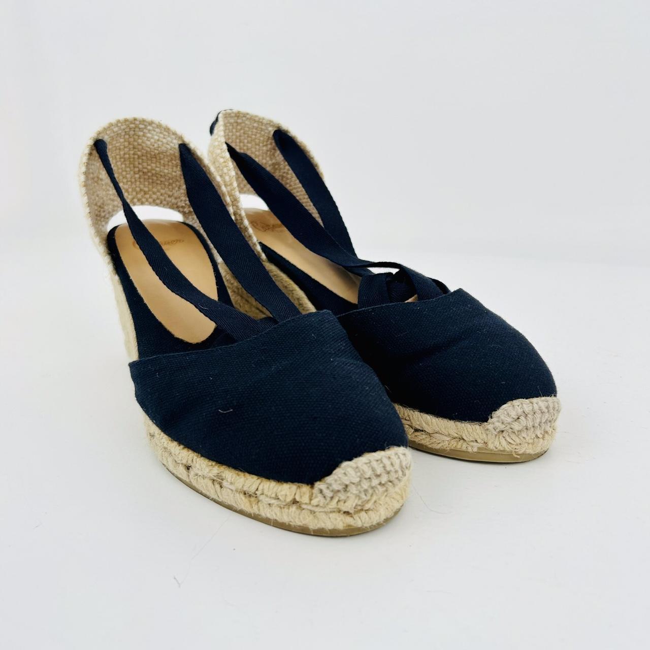 Navy Blue Wedge Esdpadrilles by Castaner UK