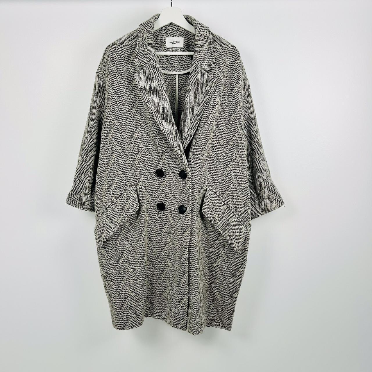 Isabel Marant Wool Tweed Cocoon Coat Oversized