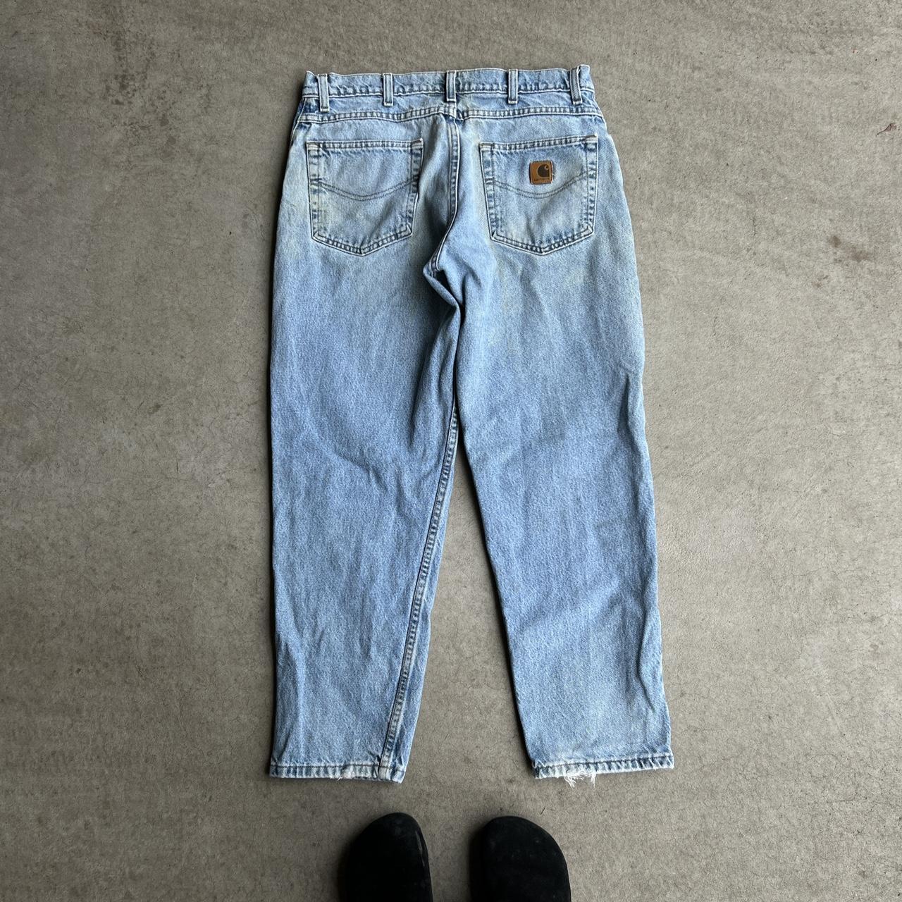 Baggy Vintage Carhartt Jeans Size: 34/30 #skater... - Depop