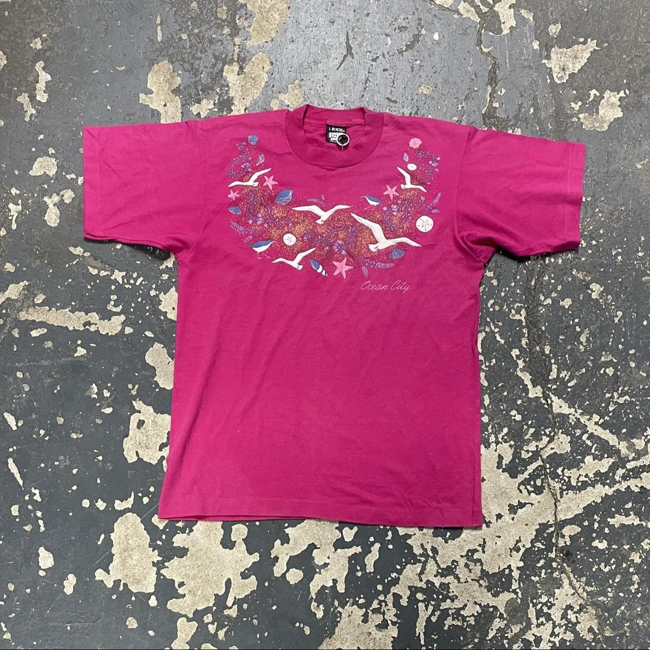 Screen Stars Men's Pink T-shirt | Depop