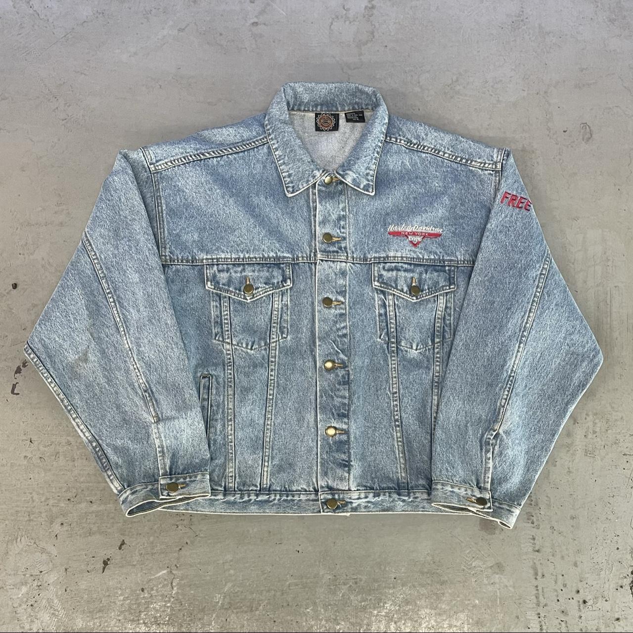 Harley Davidson Men's Blue Jacket | Depop