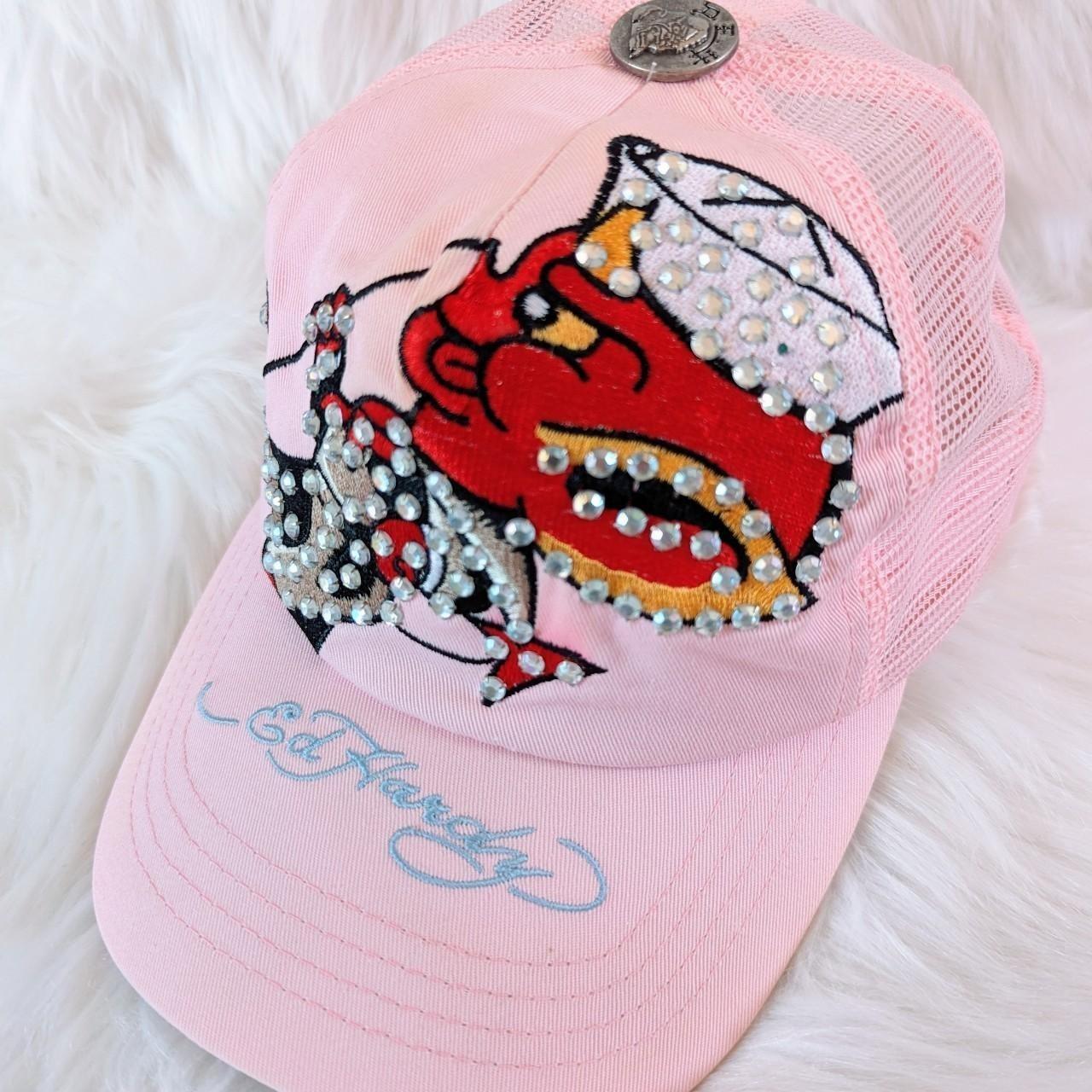 帽子 vintage ed hardy devil design mesh cap Rare Vintage Ed Hardy Red Devil Trucker Hat Y2K 2000s Mesh