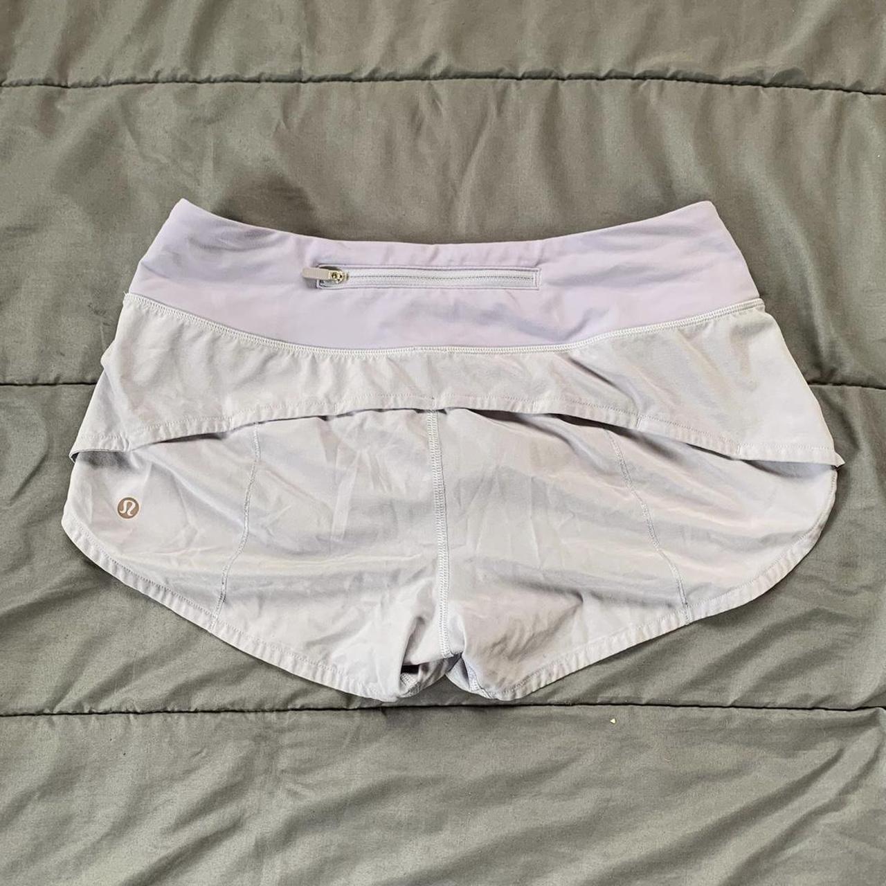 Lululemon purple speedy shorts Size: 4 Used good... - Depop