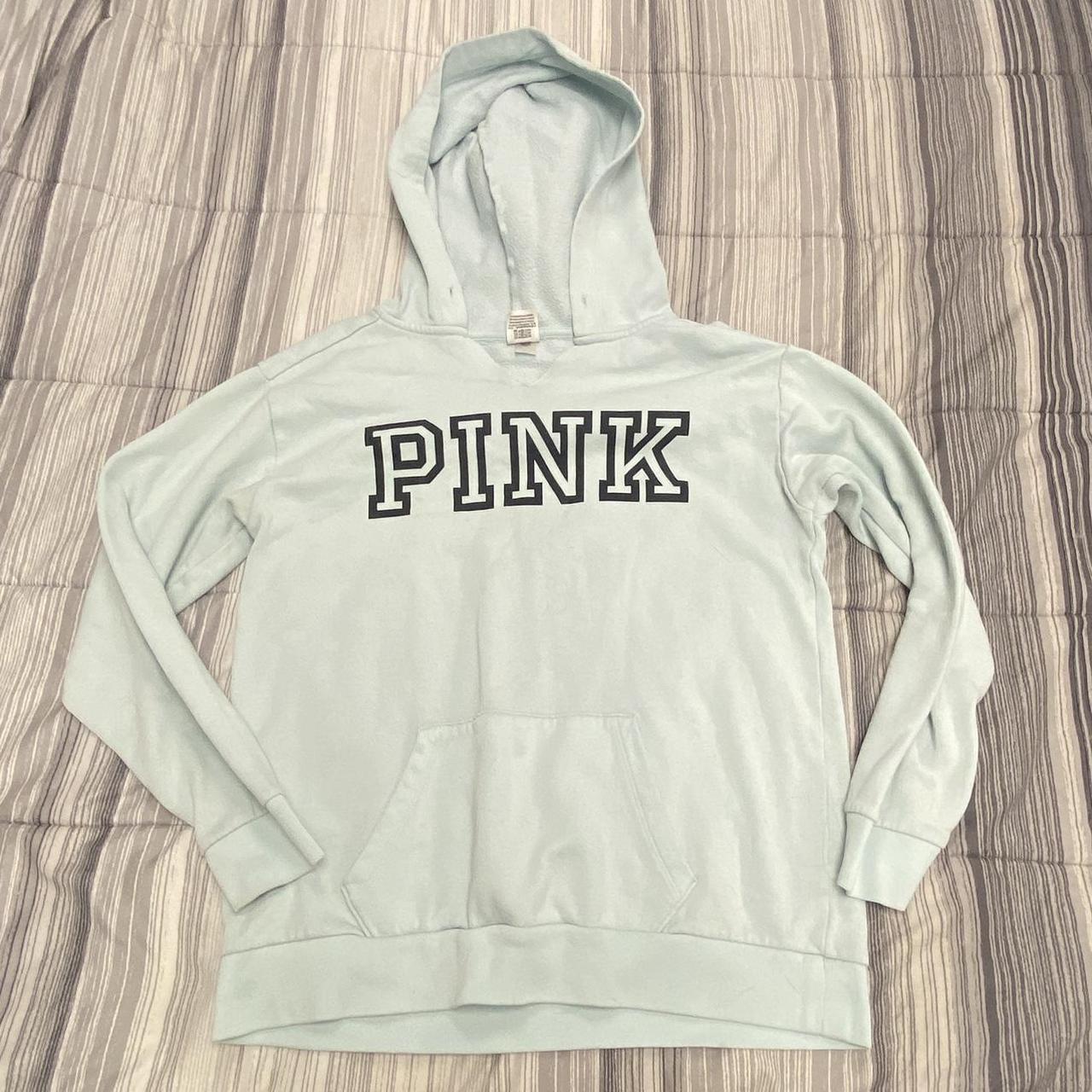 Victorias secret baby blue sweatshirt hoodie Size S... Depop