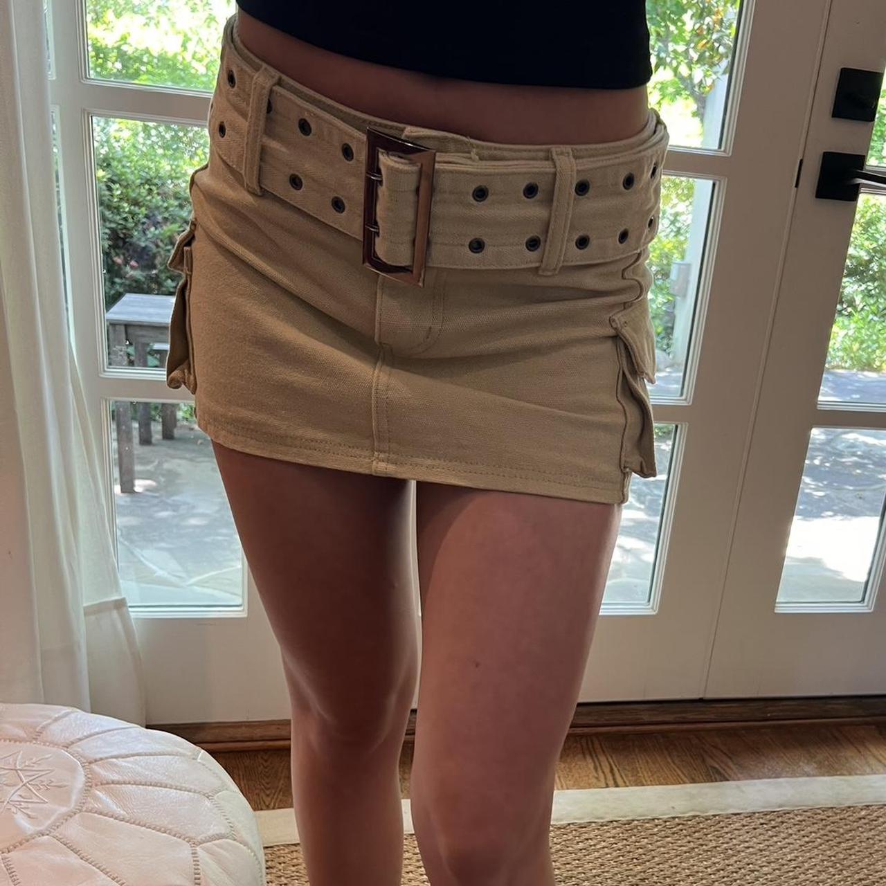 Princess Polly Cargo Skirt Beige Princess Polly Women's Skirt Tan