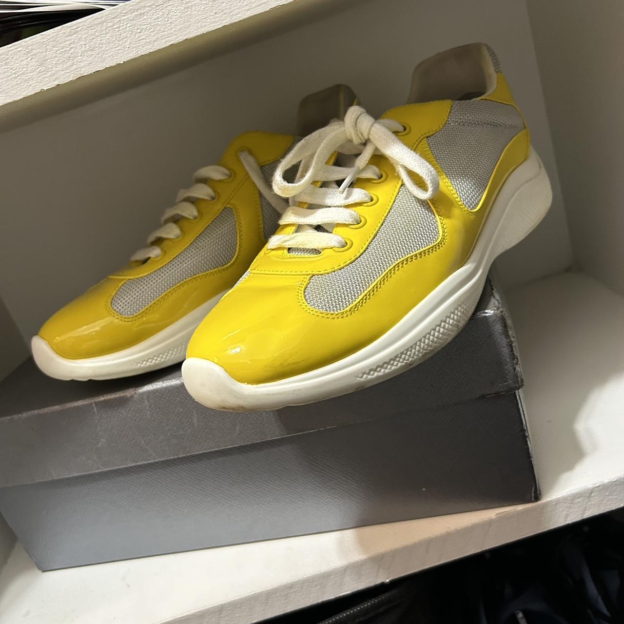 Prada sneakers yellow hotsell