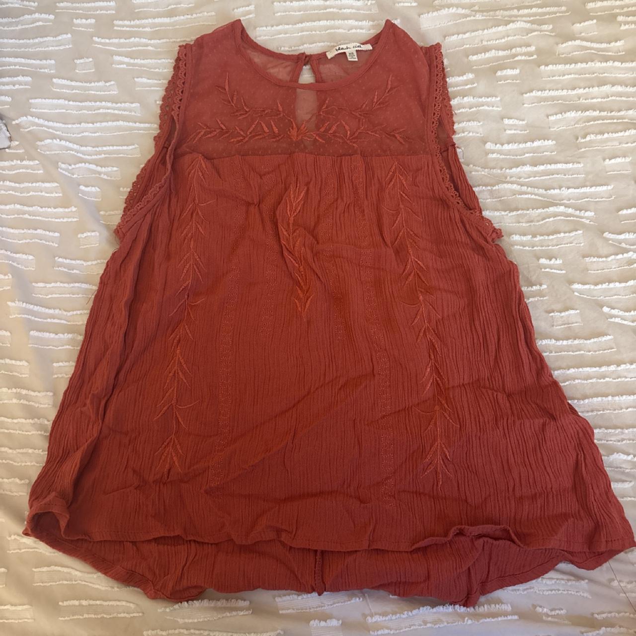 Bleuh ciel women's orange and red blouse
