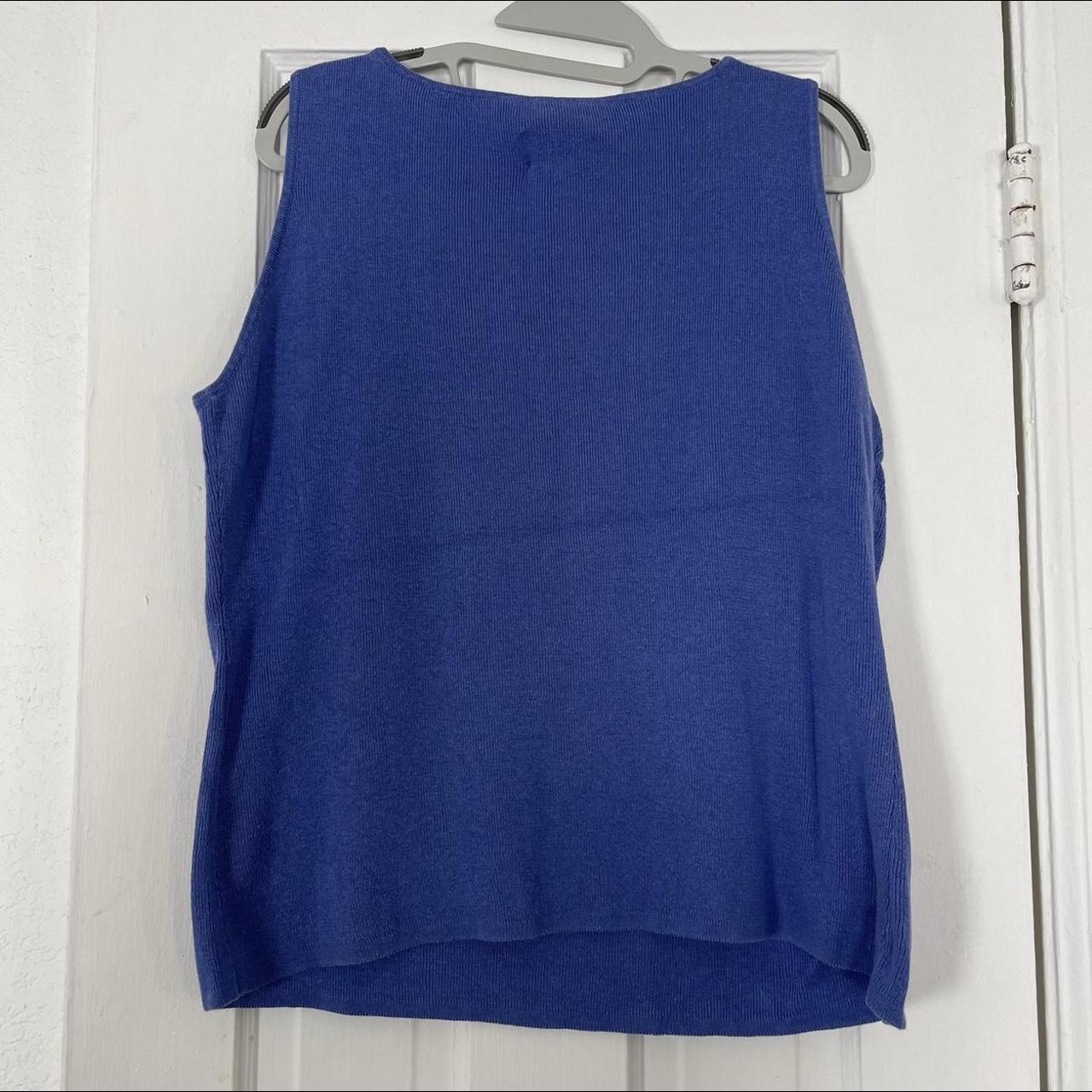 Chico's Women's Blue and Purple Vest | Depop