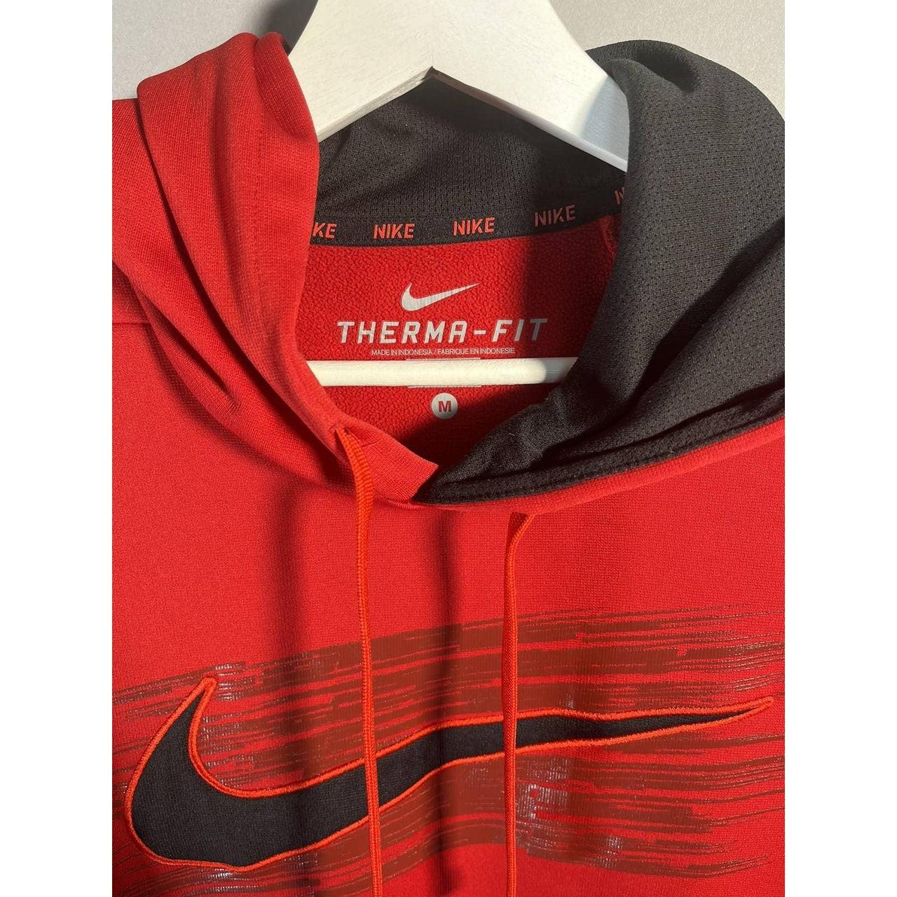 Red Nike Therma-Fit Pullover Hoodie from Depop