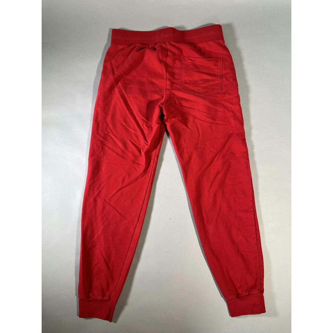 True Religion Classic Logo Joggers Red True Religion - Depop