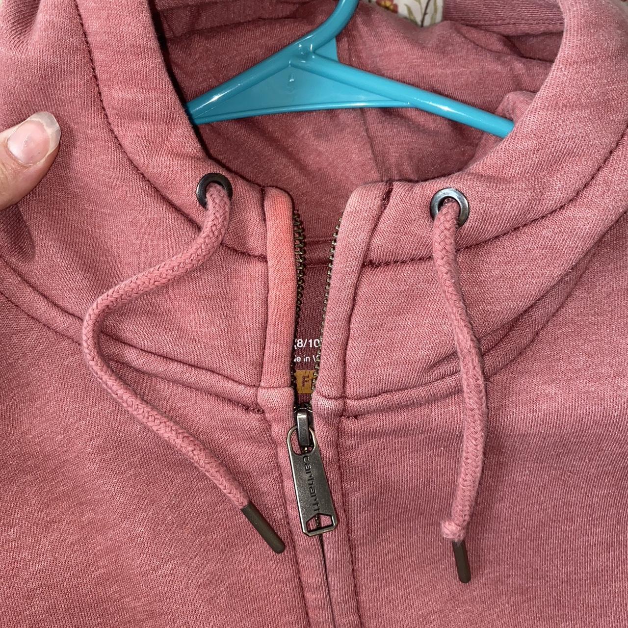 Women’s carhartt pink hoodie. Only minor flaw is... - Depop