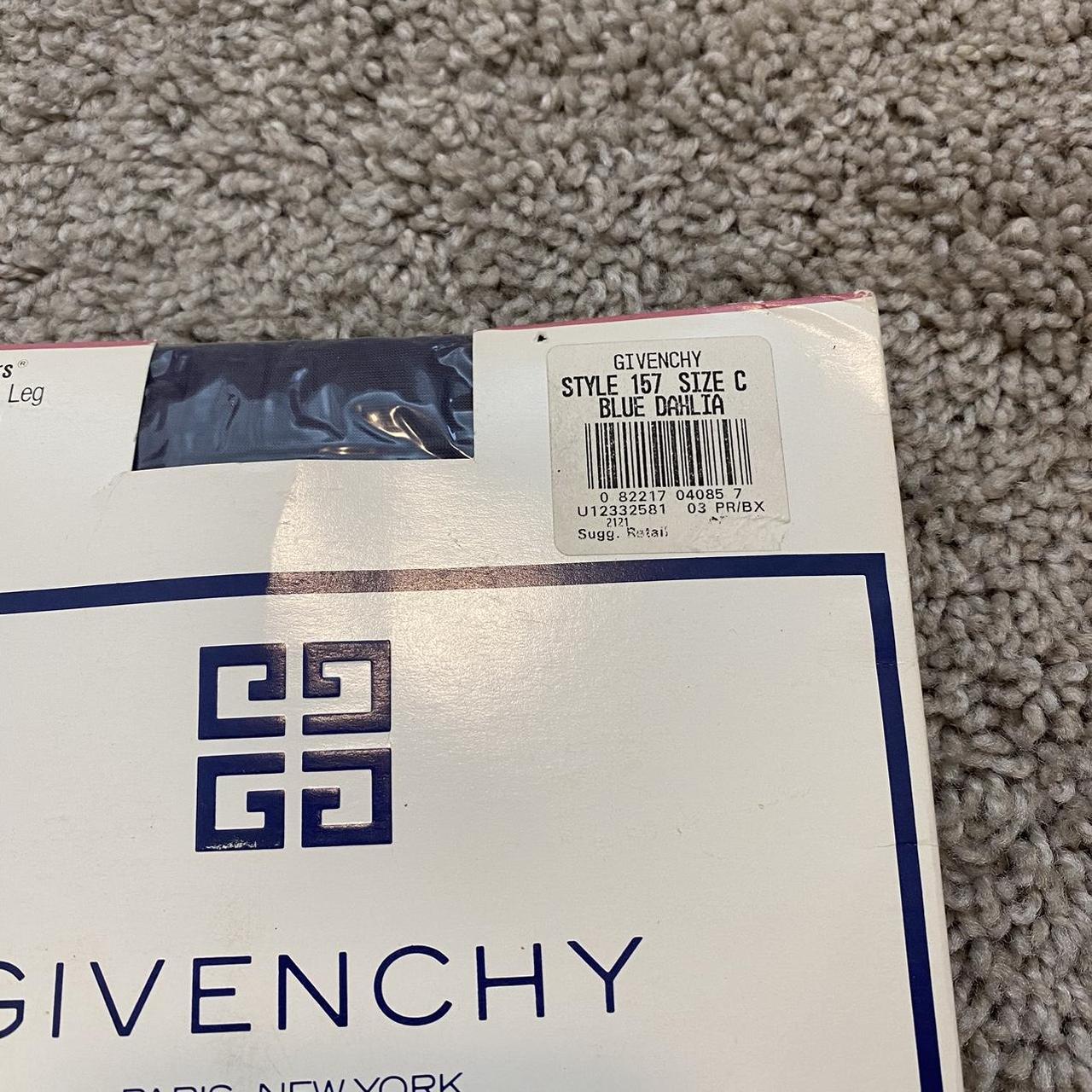 Vintage Givenchy Ultra Sheer Pantyhose in Blue... - Depop