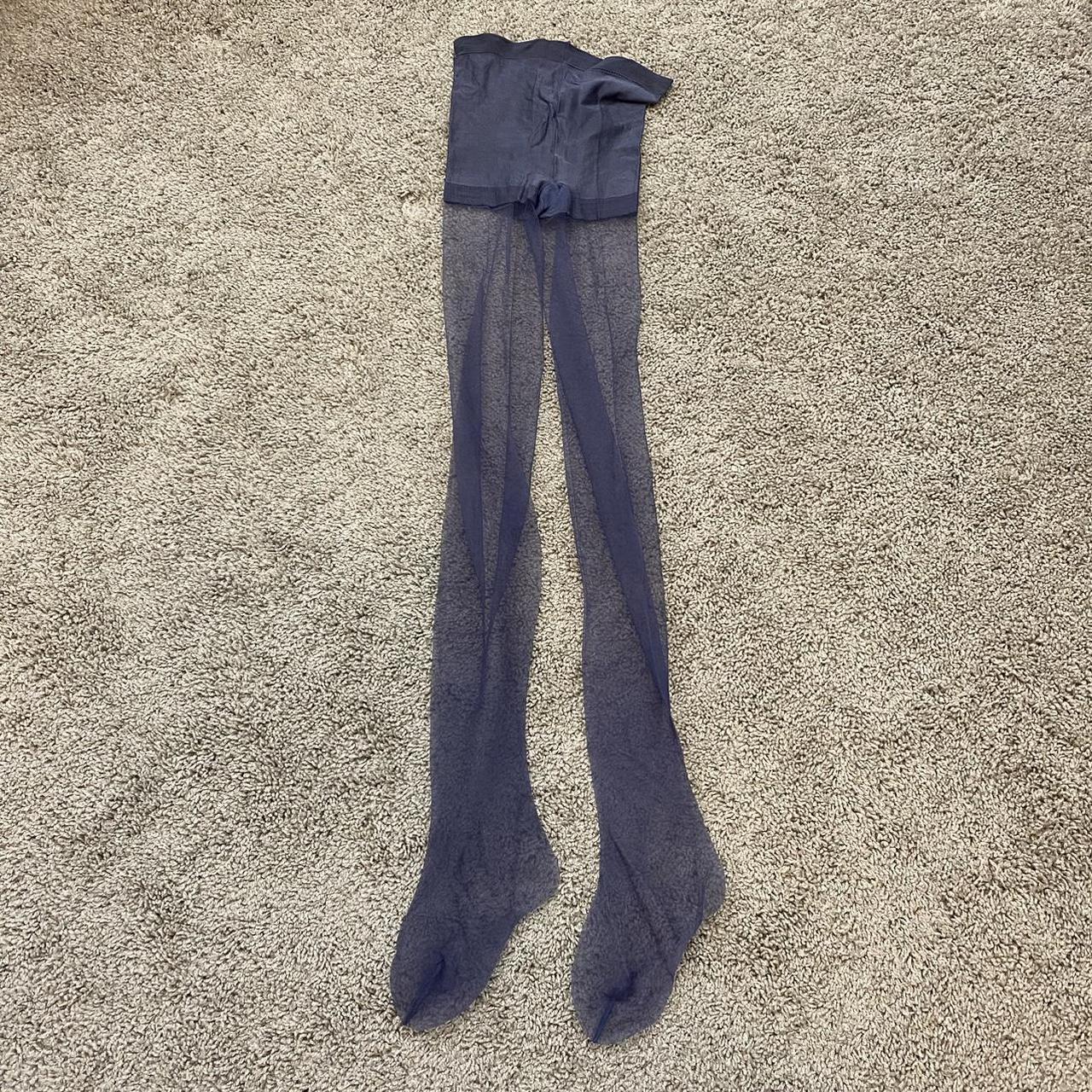 Vintage Givenchy Ultra Sheer Pantyhose in Blue... - Depop