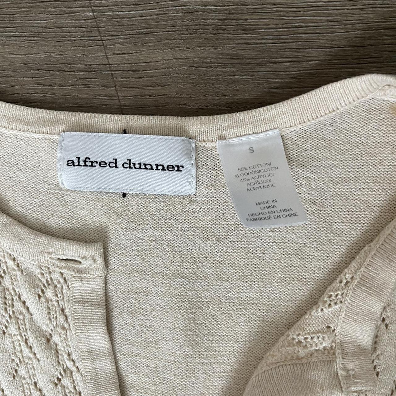 Alfred Dunner Women's Cream and Pink Cardigan | Depop