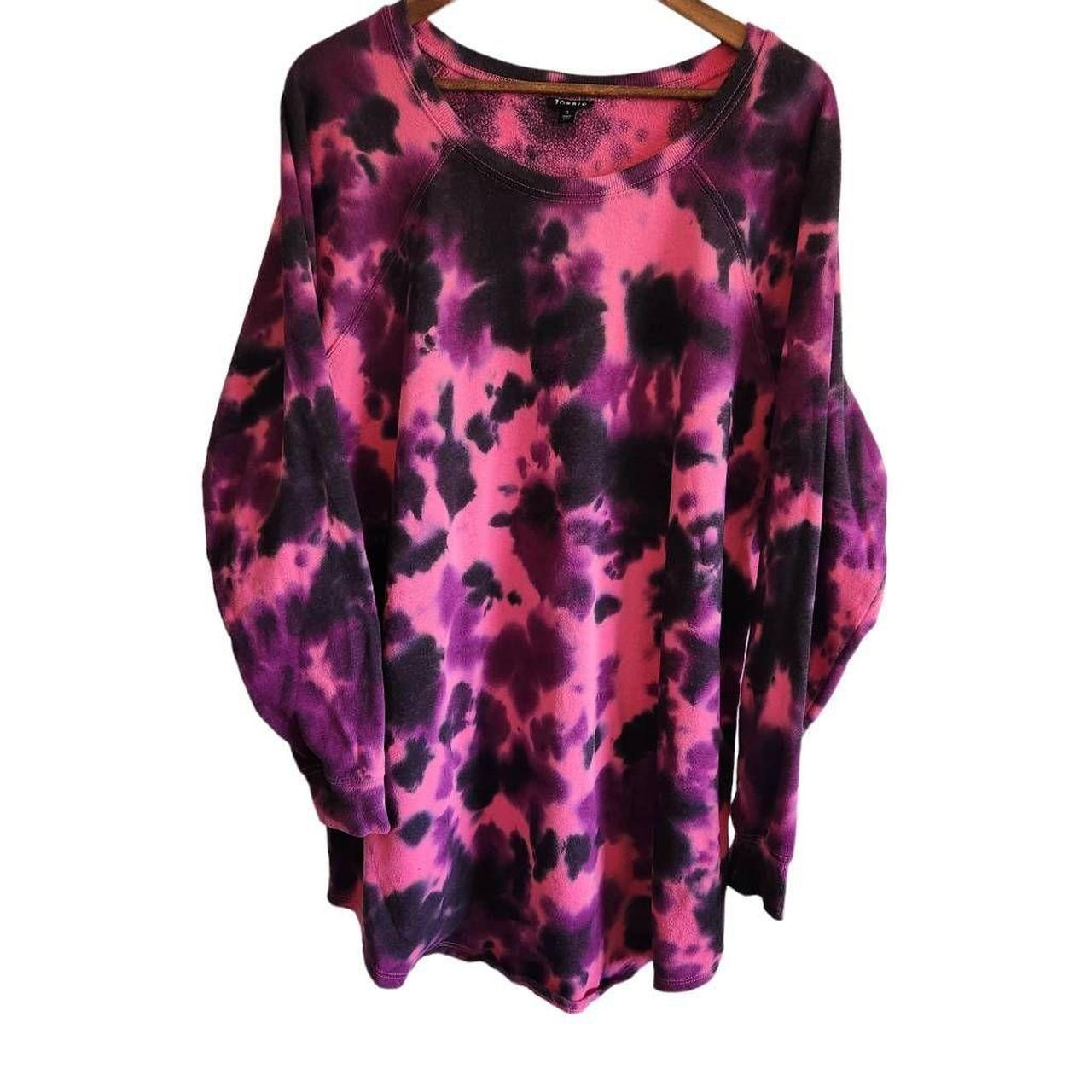 Torrid Tie Dye Classic Fit Cozy Fleece Crew Neck Depop