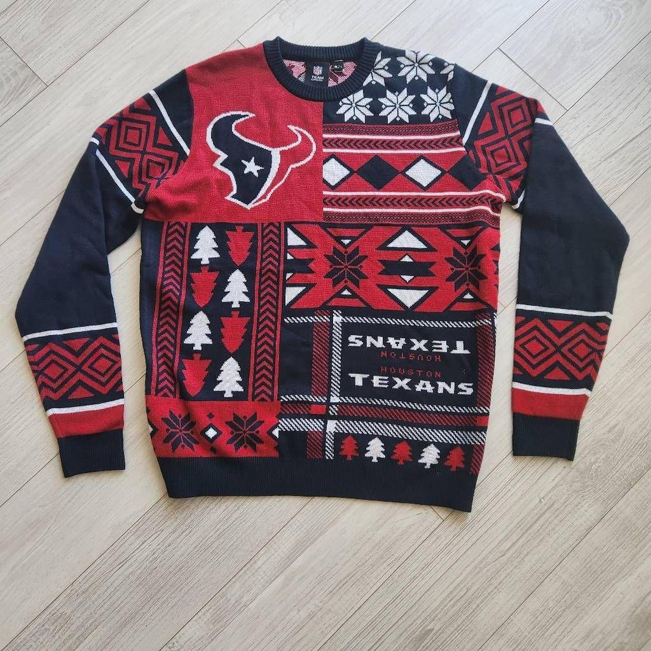 Men's Navy/Red Houston Texans Light Up Ugly Sweater