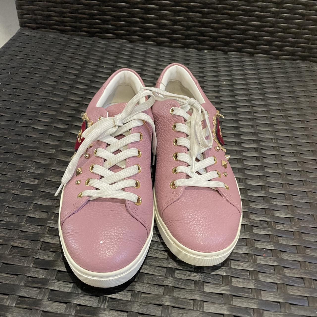dolce and gabbana pink glitter sneakers